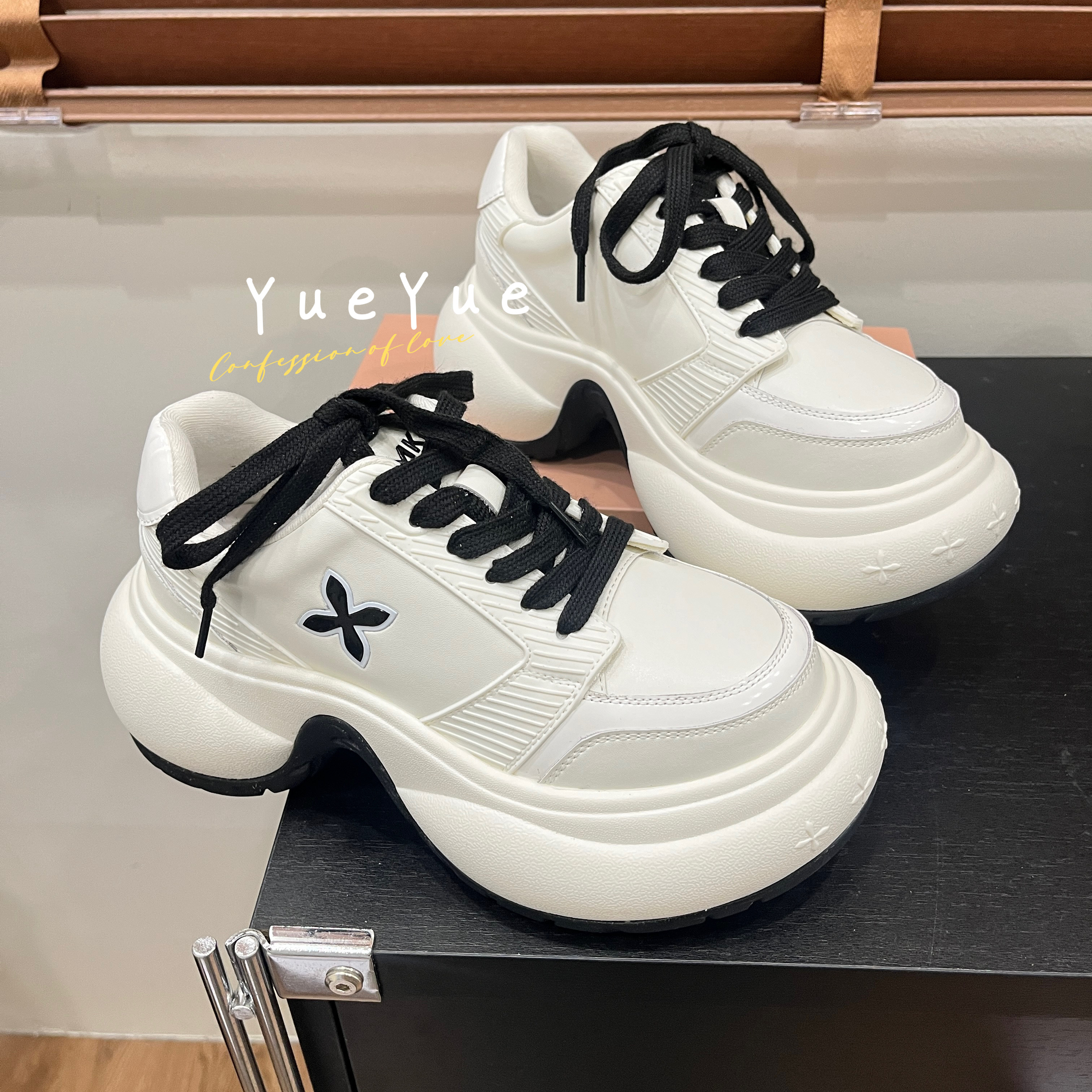 【新品】涟漪鞋~厚底8厘米增高女2025新款美式显瘦老爹