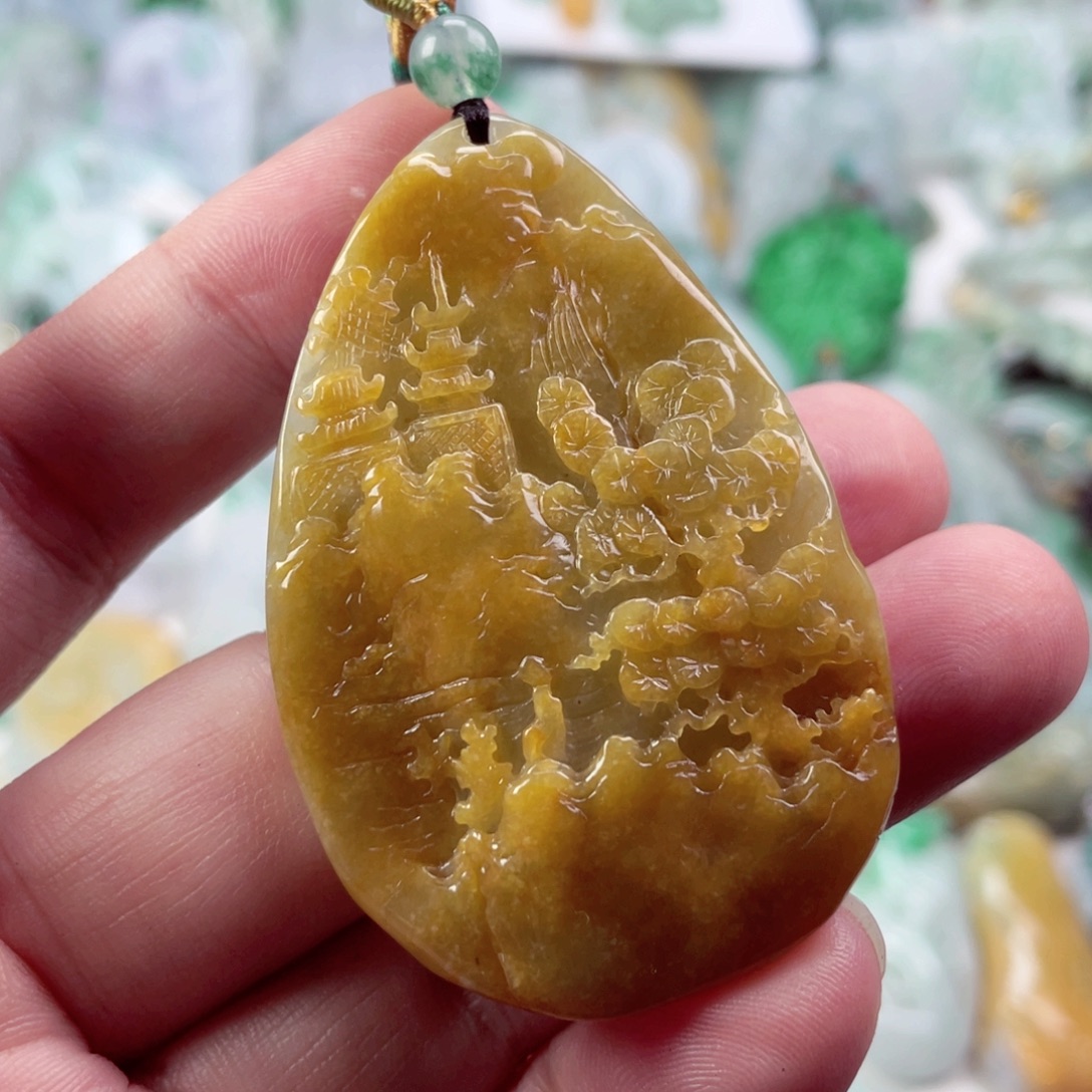 翡翠未镶嵌吊坠(不含链)