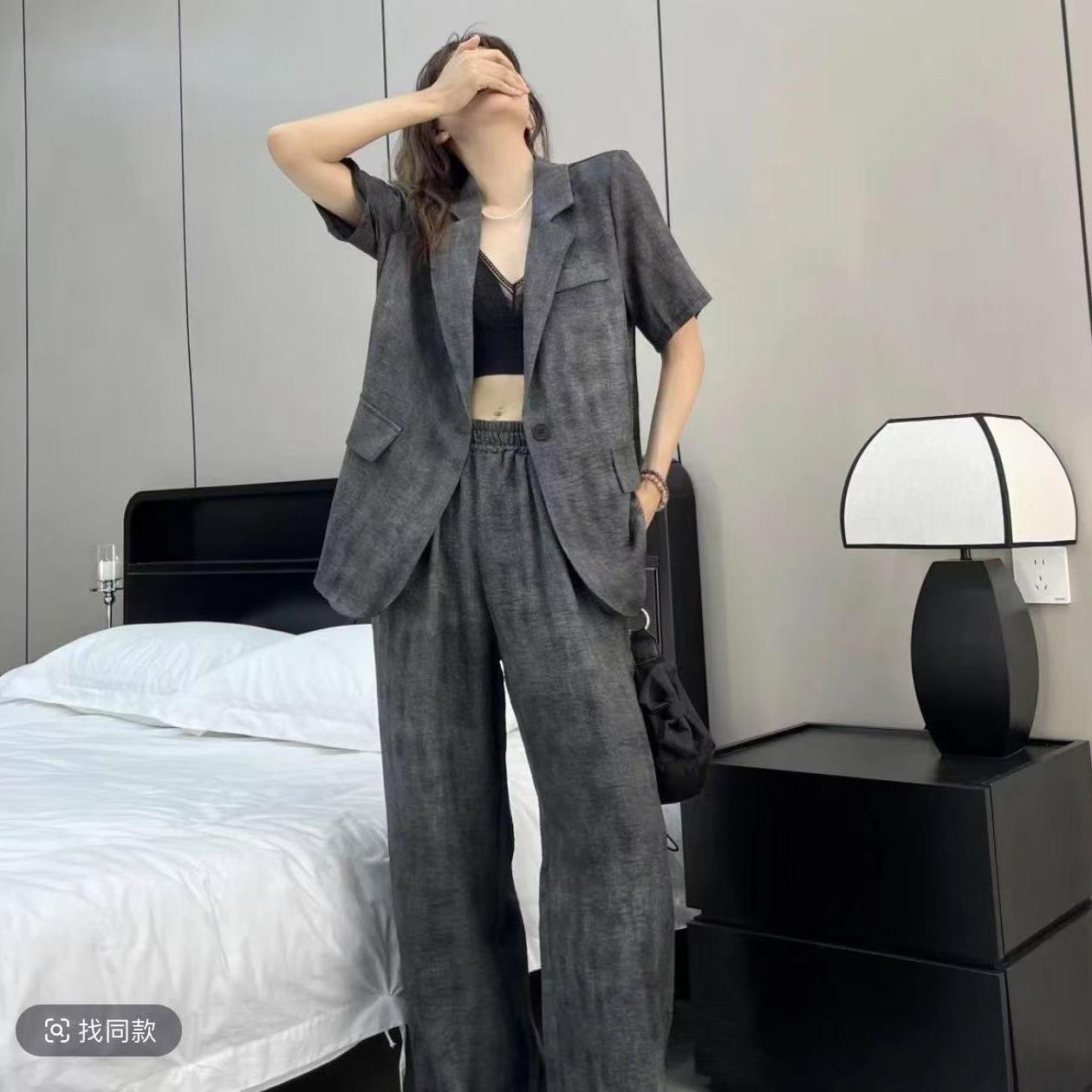 【套装】春夏季高档新款两件套设计感时装女装服装4080{W]