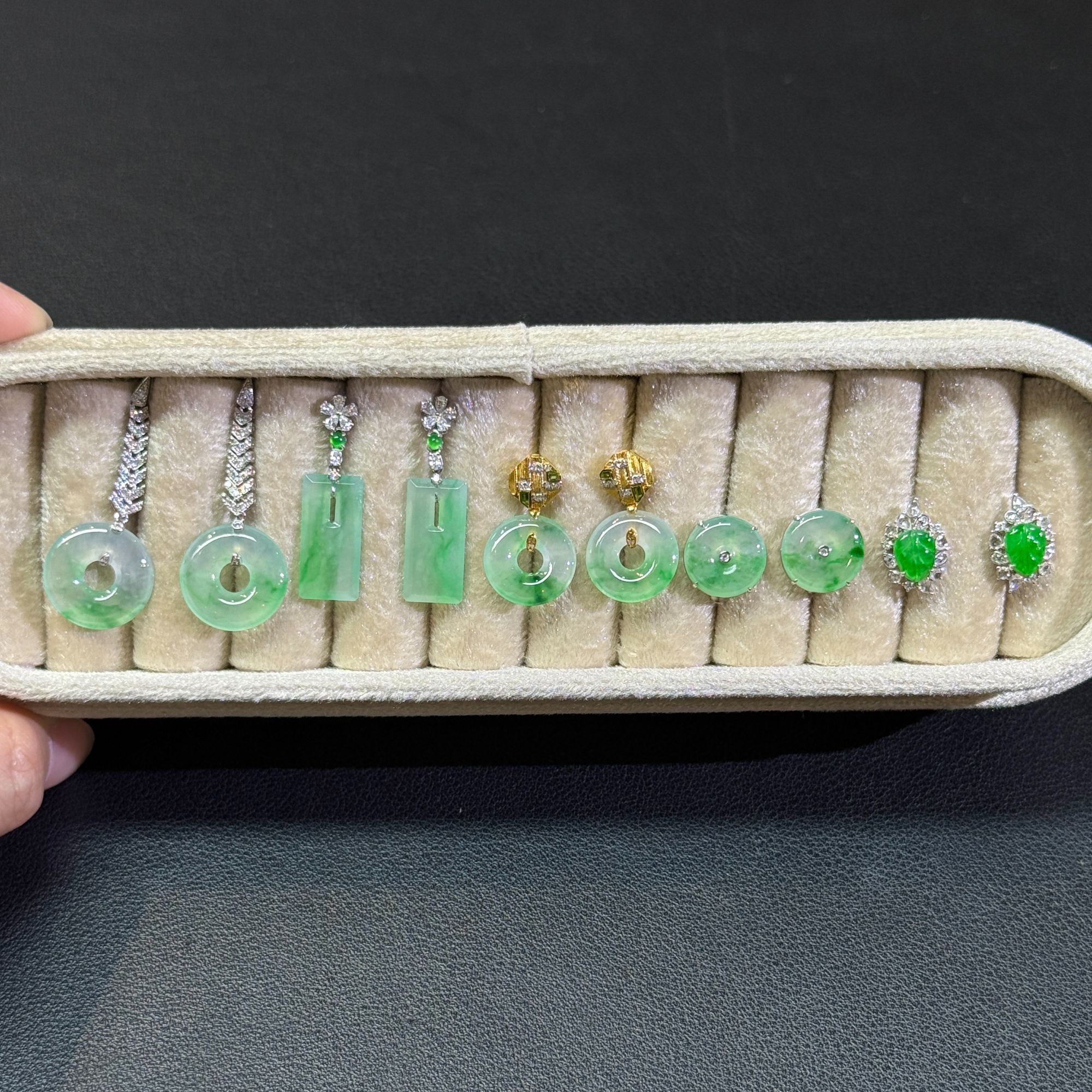 翡翠耳饰-18K金-多样性发-BF02|CXQ21