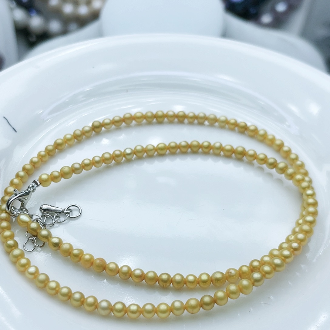 淡水珍珠颈饰钛钢