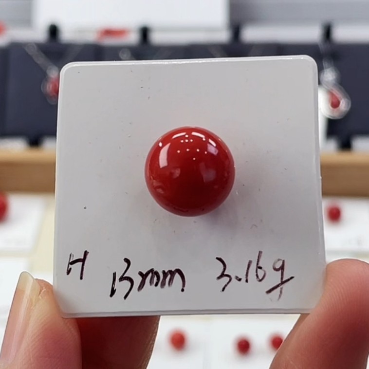 天然宝石红珊瑚圆珠