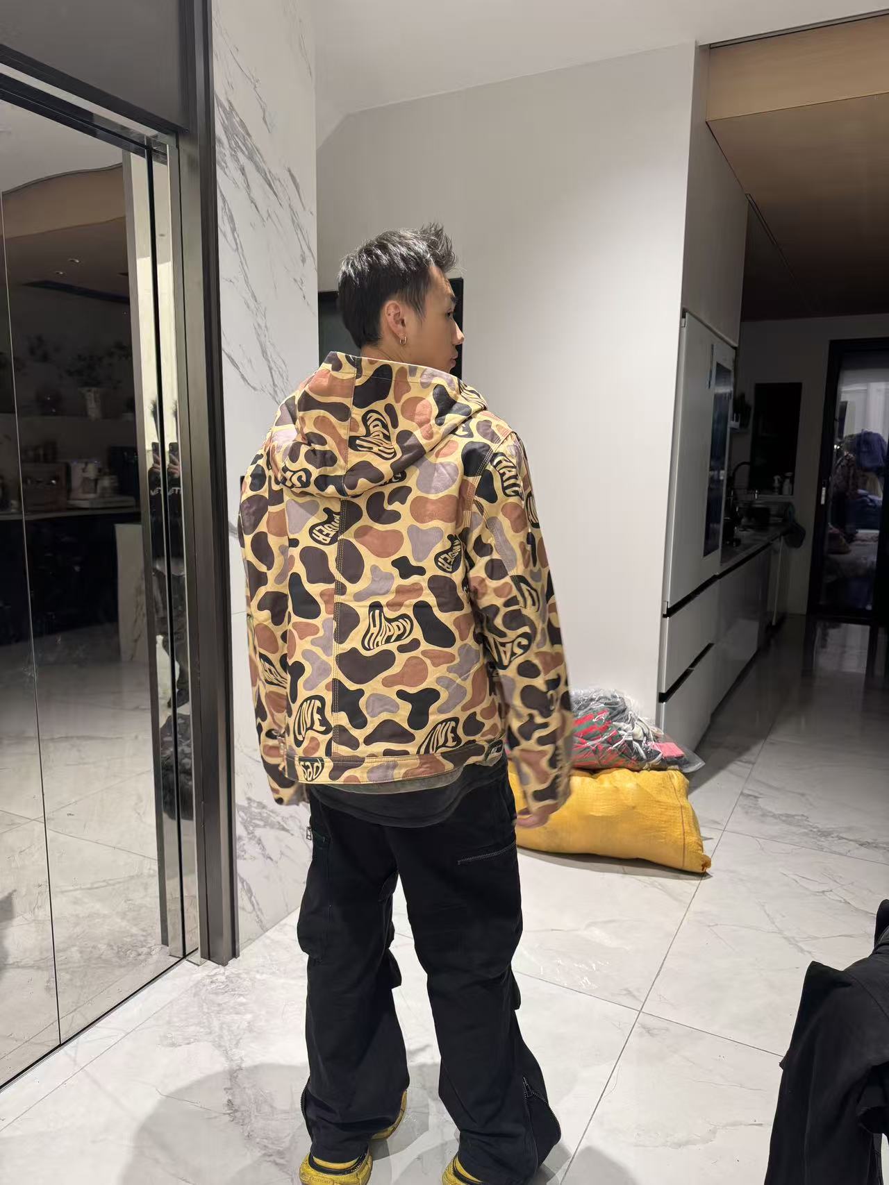 重磅迷彩工装夹克夹棉