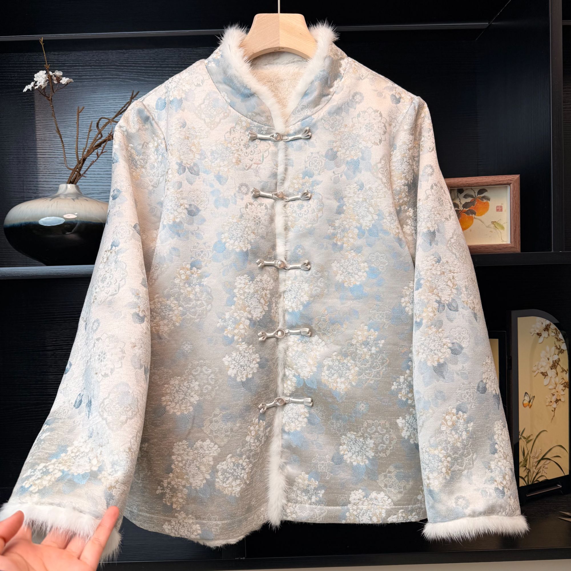 中式改良复古气质外套3279