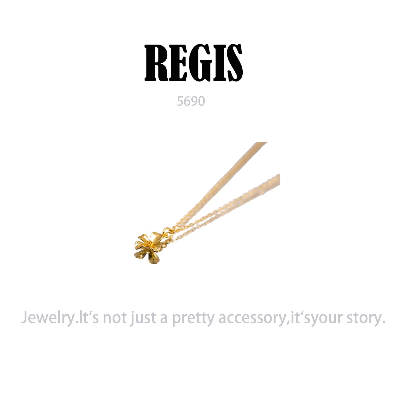  镀K金 REGIS 项链~5690（40+5cm）