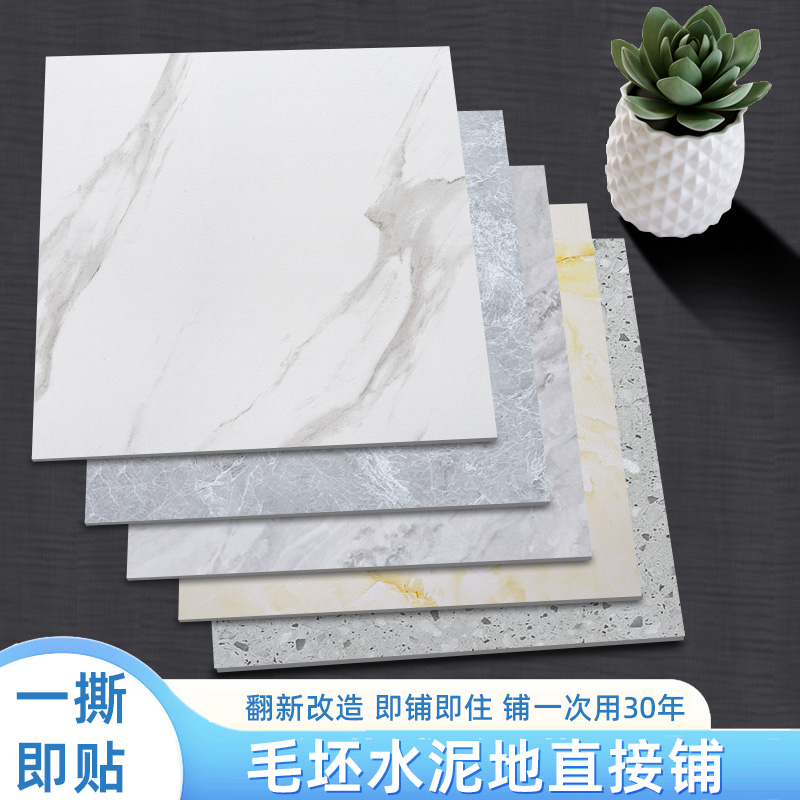 兰泽自粘防水地板贴60*60【仿石纹0甲醛】出租房客厅卫生间地胶地贴