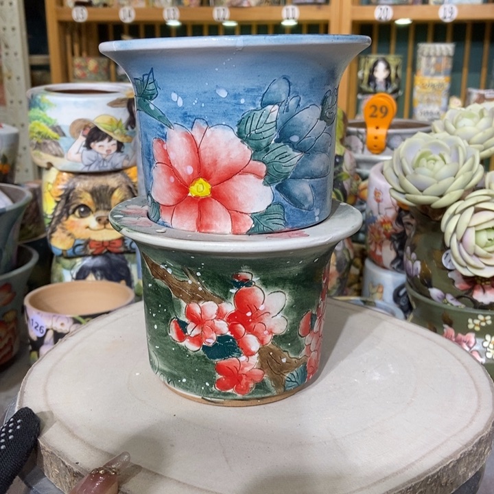 红陶景德镇艺术手绘作品