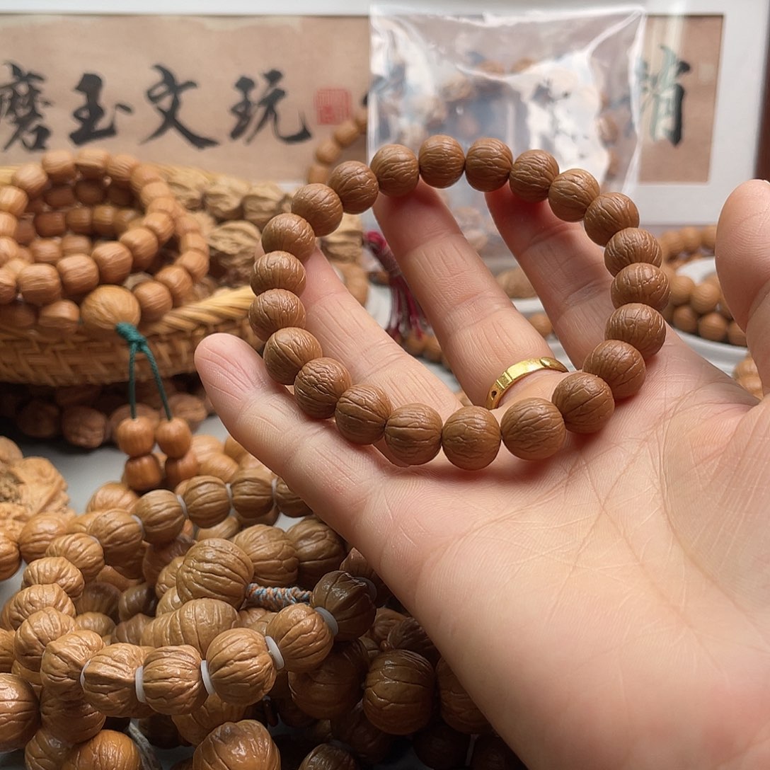 核桃留*老树猴头手串盆子