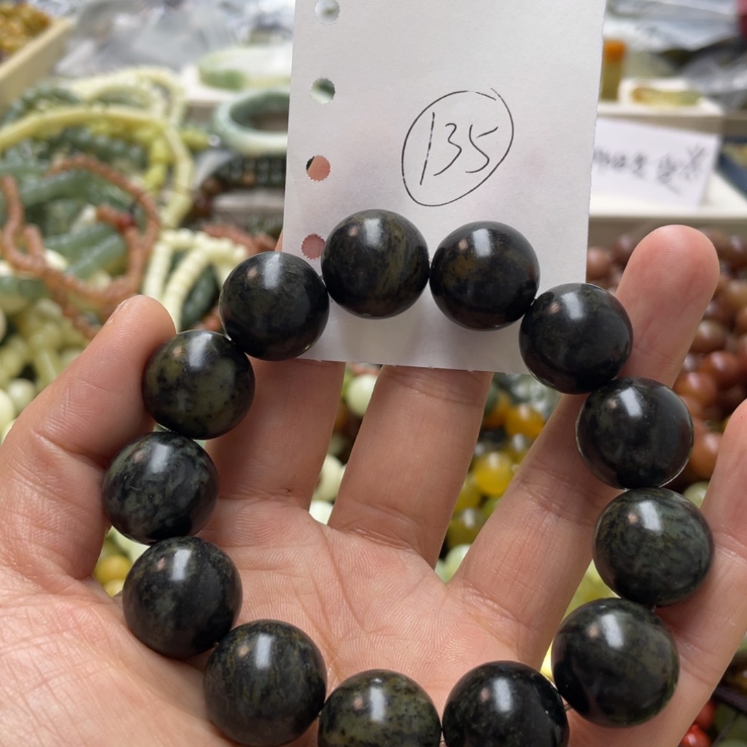 蛇纹石玉手链未镶嵌