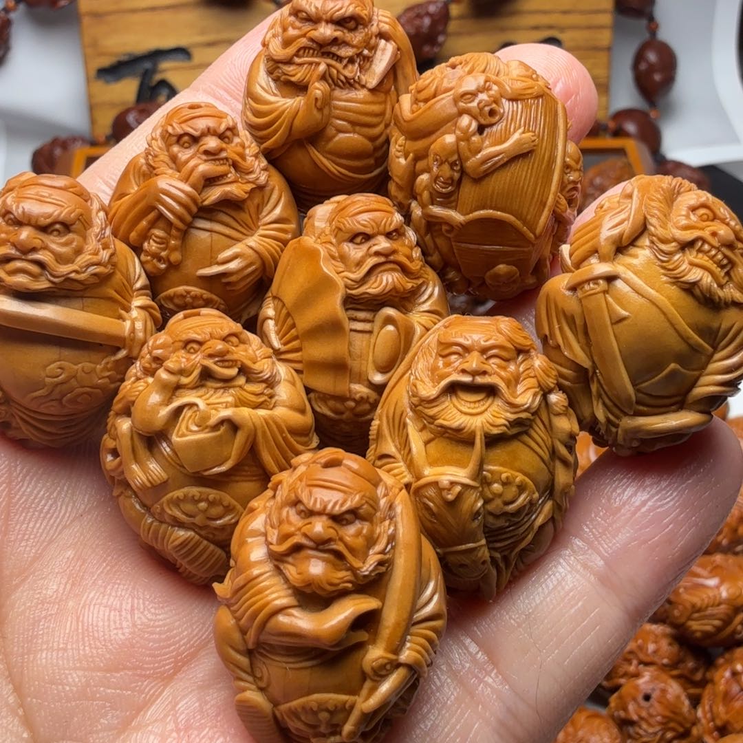 孺***狼手串/手链橄榄核翟娟五鬼钟馗