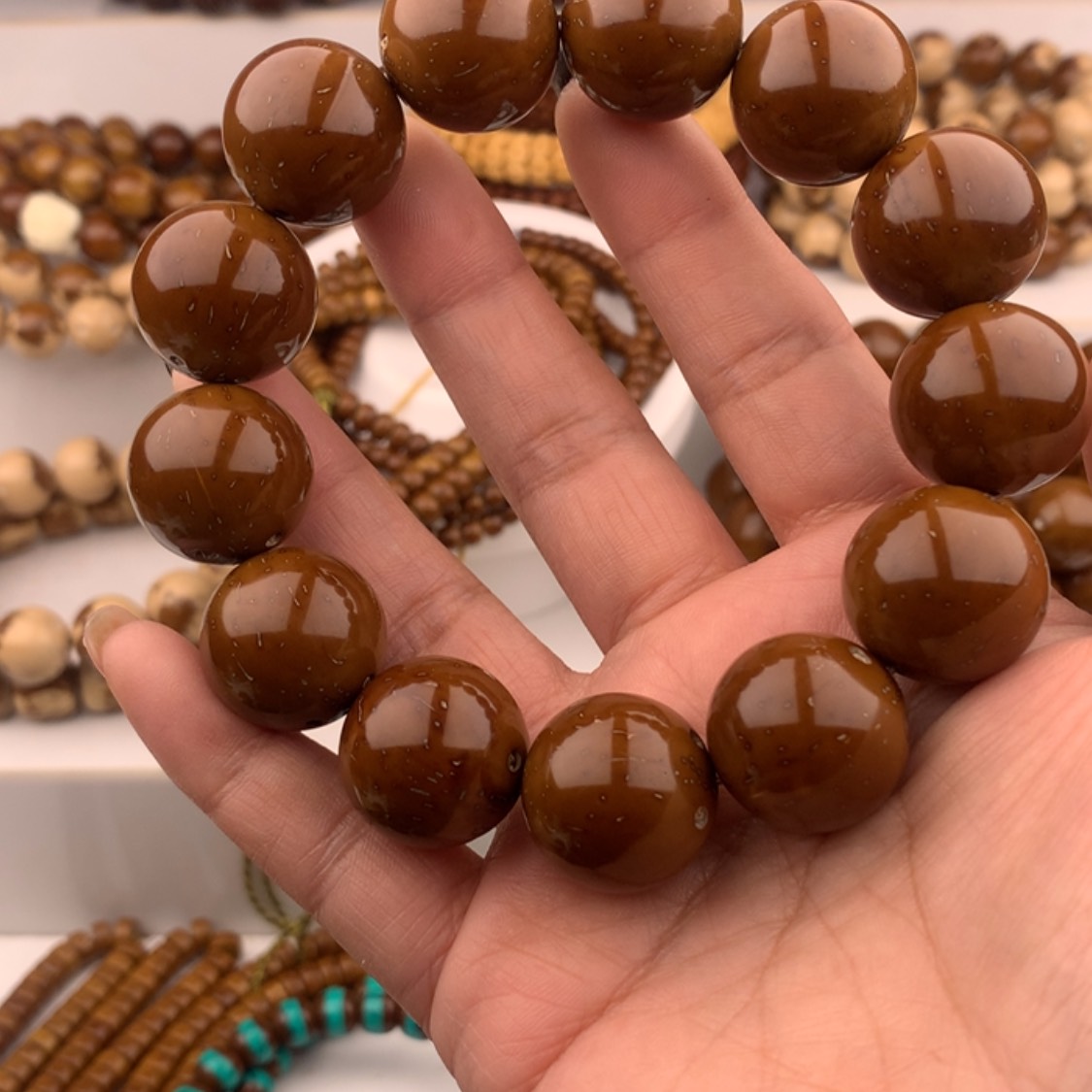 【闪购商品】紫金鼠手串半实心光珠19