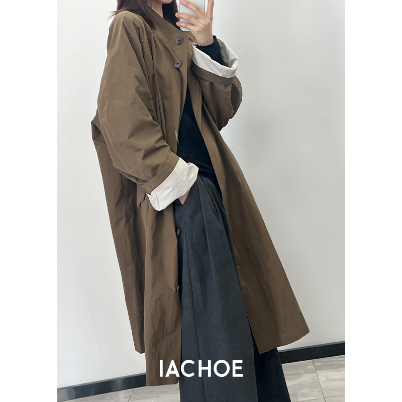 棉仓3571509002-风衣复古宽松