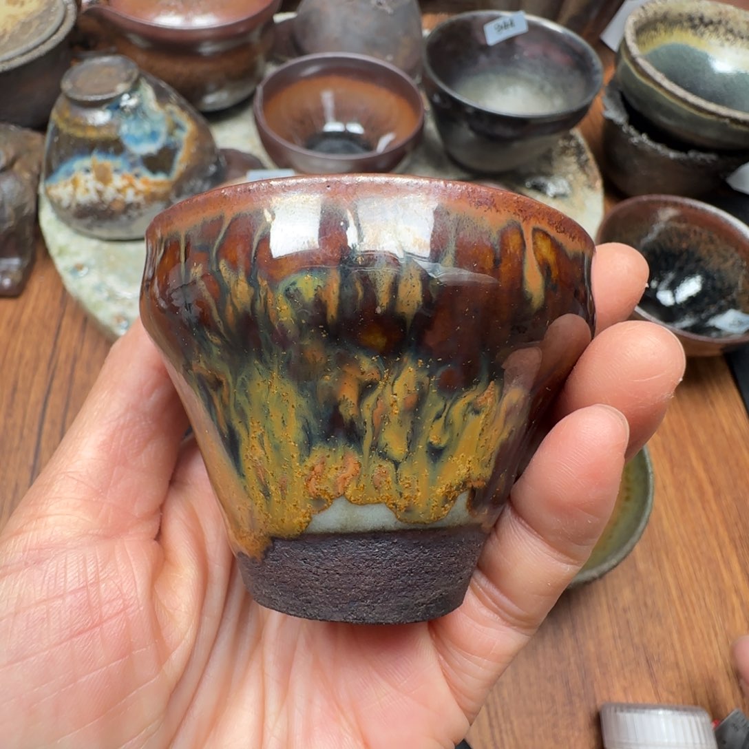 柴烧建盏茶盏茶杯985