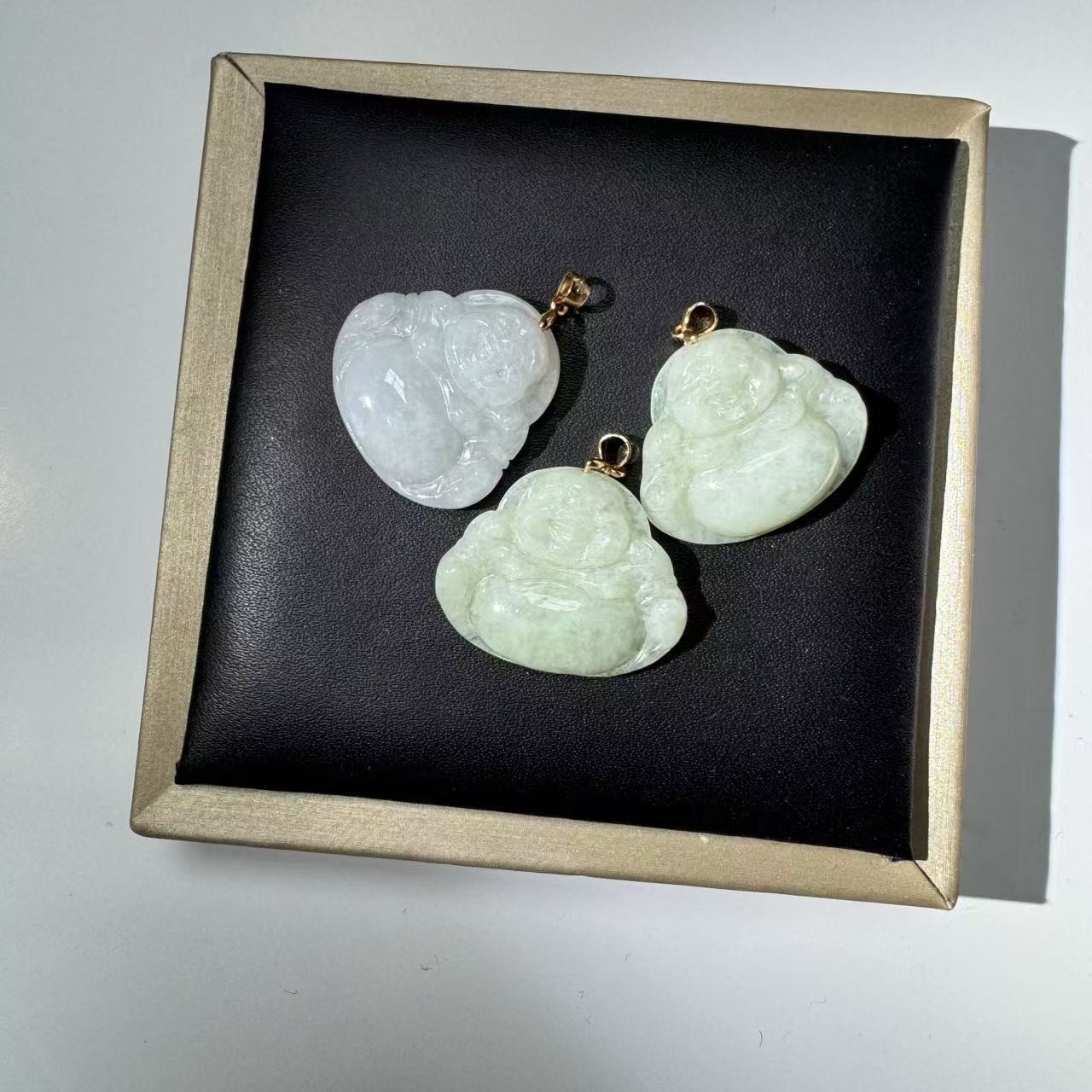 李书锦保真天然翡翠佛公吊坠 BY A0709 【拍一发一】 多样性发货