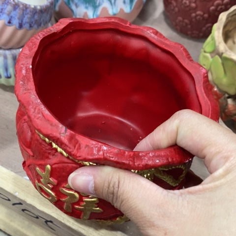 陶瓷小红色吉祥11222