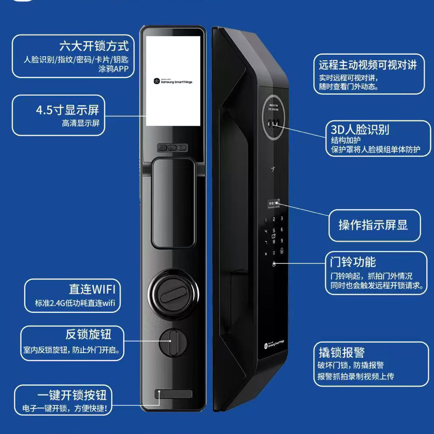 Sx90-2人脸识别智能锁