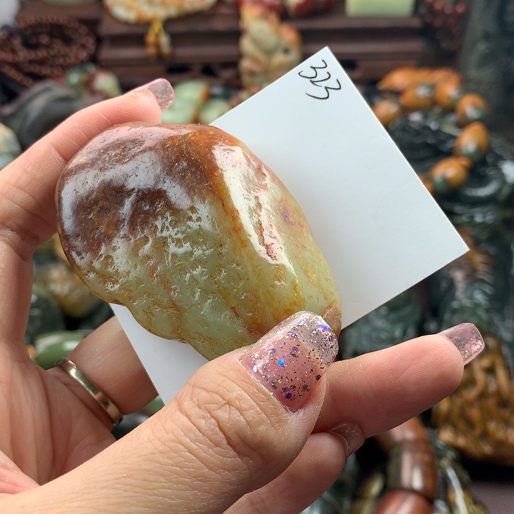 岫岩河磨玉（透闪石质玉）手把未镶嵌