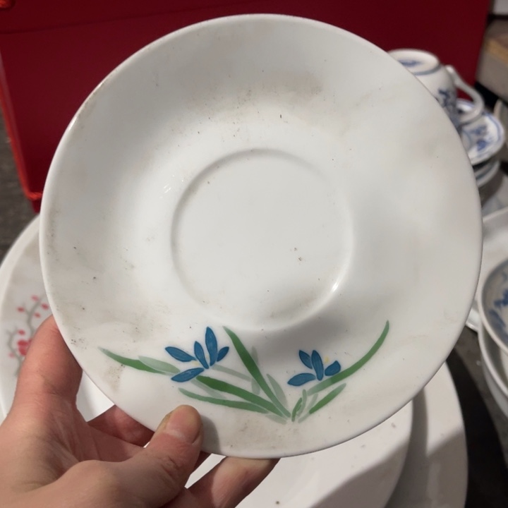 醴陵高温瓷釉下手绘15厘米醴陵款