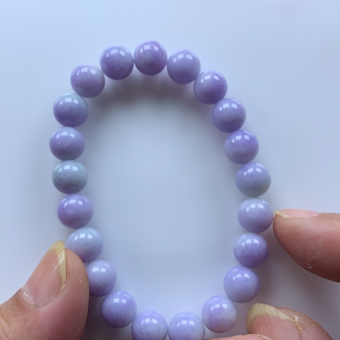 翡翠未镶嵌手串缅甸天然翡翠手串8.9卡21颗