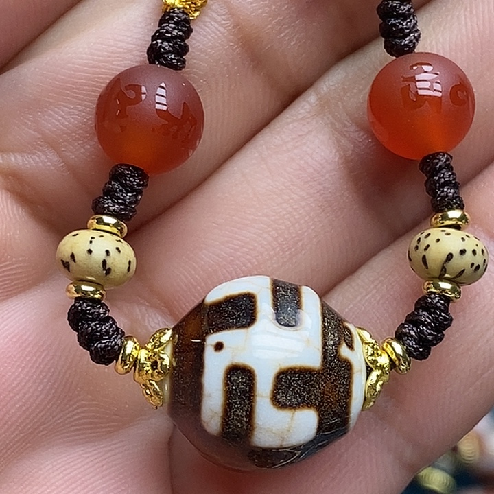 玛瑙/玉髓颈饰合金琳*大