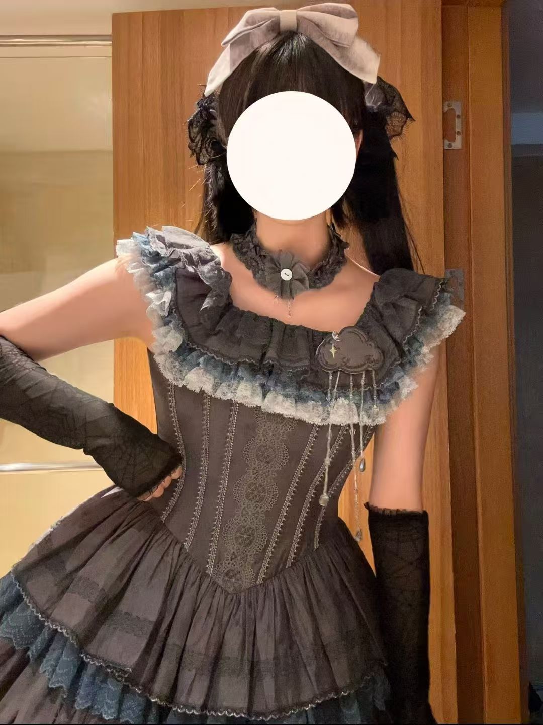 彩虹天使乌云jsk洛丽塔裙子收腰显瘦款式