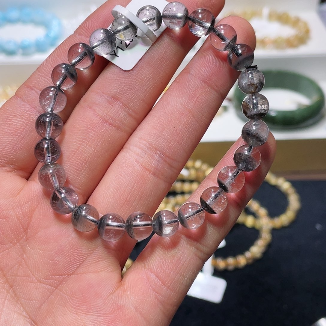 水晶手链未镶嵌黑幽灵7.9