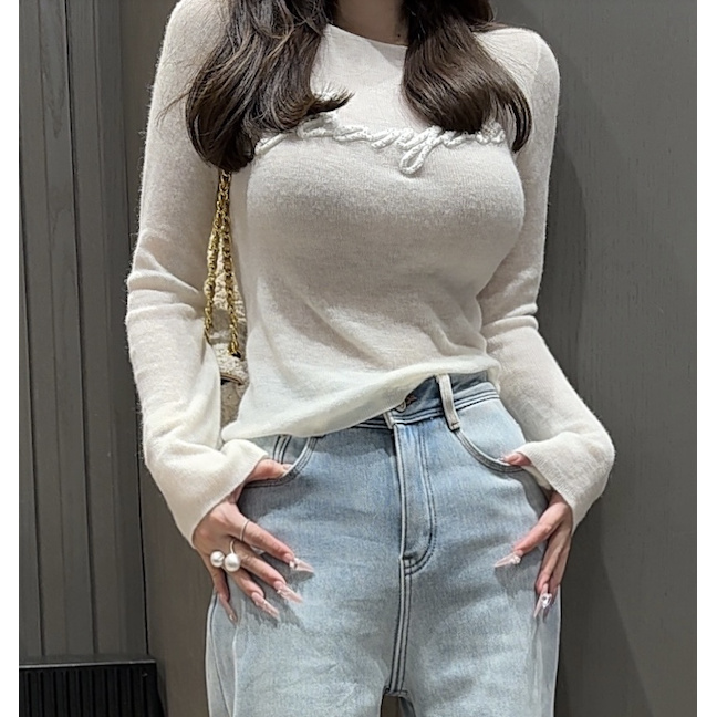 GUIDI GUDI【雪化了】气质休闲百搭时尚长袖上衣T恤 X9441681H