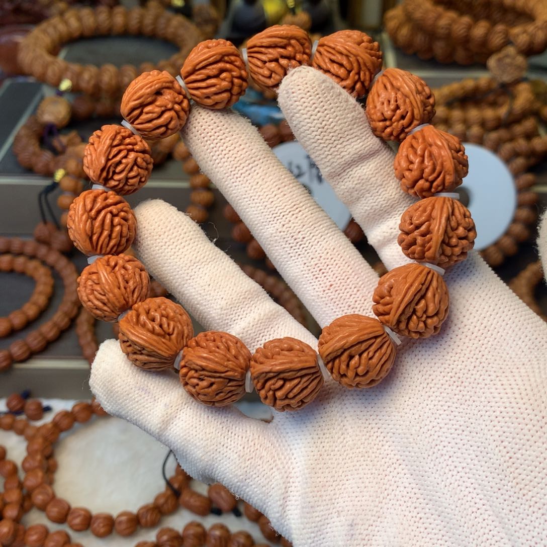 桃核手串秦岭龙纹