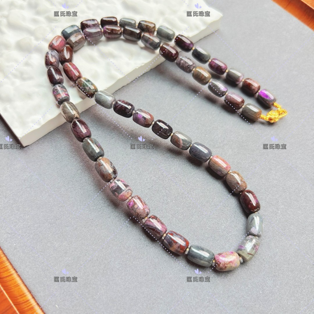 匡氏甄选 舒俱来泥地幻彩桶珠项链 Z-HL-A1984（多样性发一）
