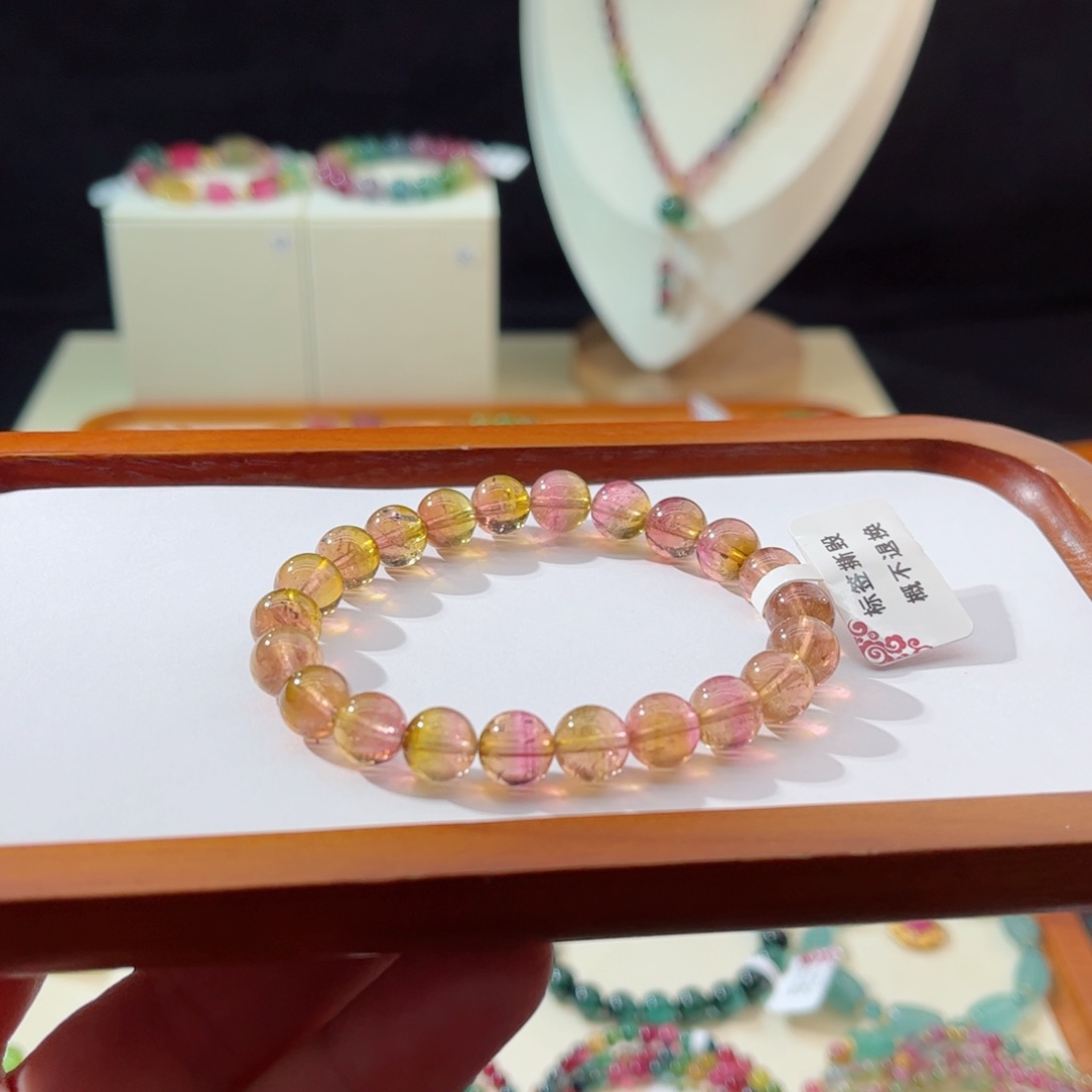 碧玺手串未镶嵌手串