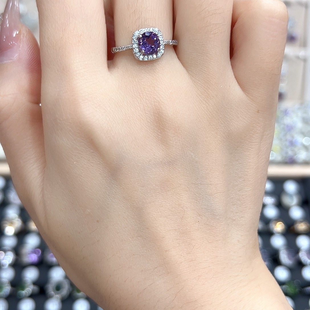 水晶银S925镶嵌戒指