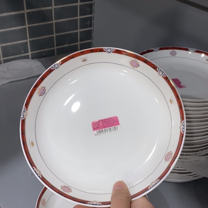 陶摆件149号8英寸4个装深圆盘