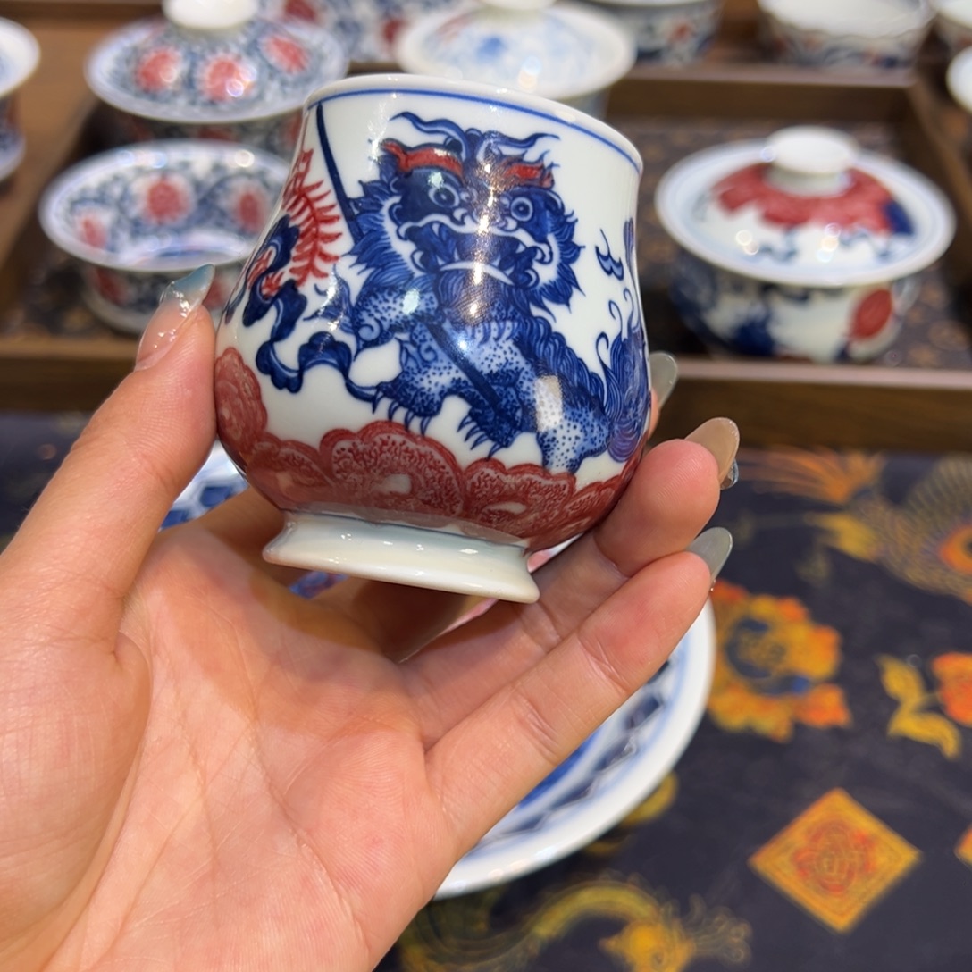 景德镇茶器百宝箱手绘陶瓷