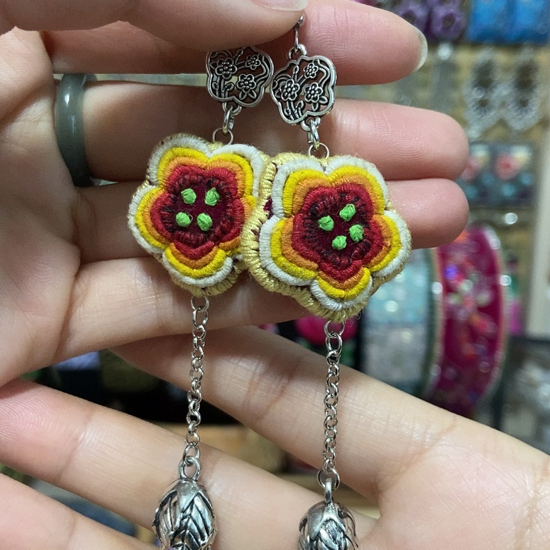 织绣耳环耳环耳环