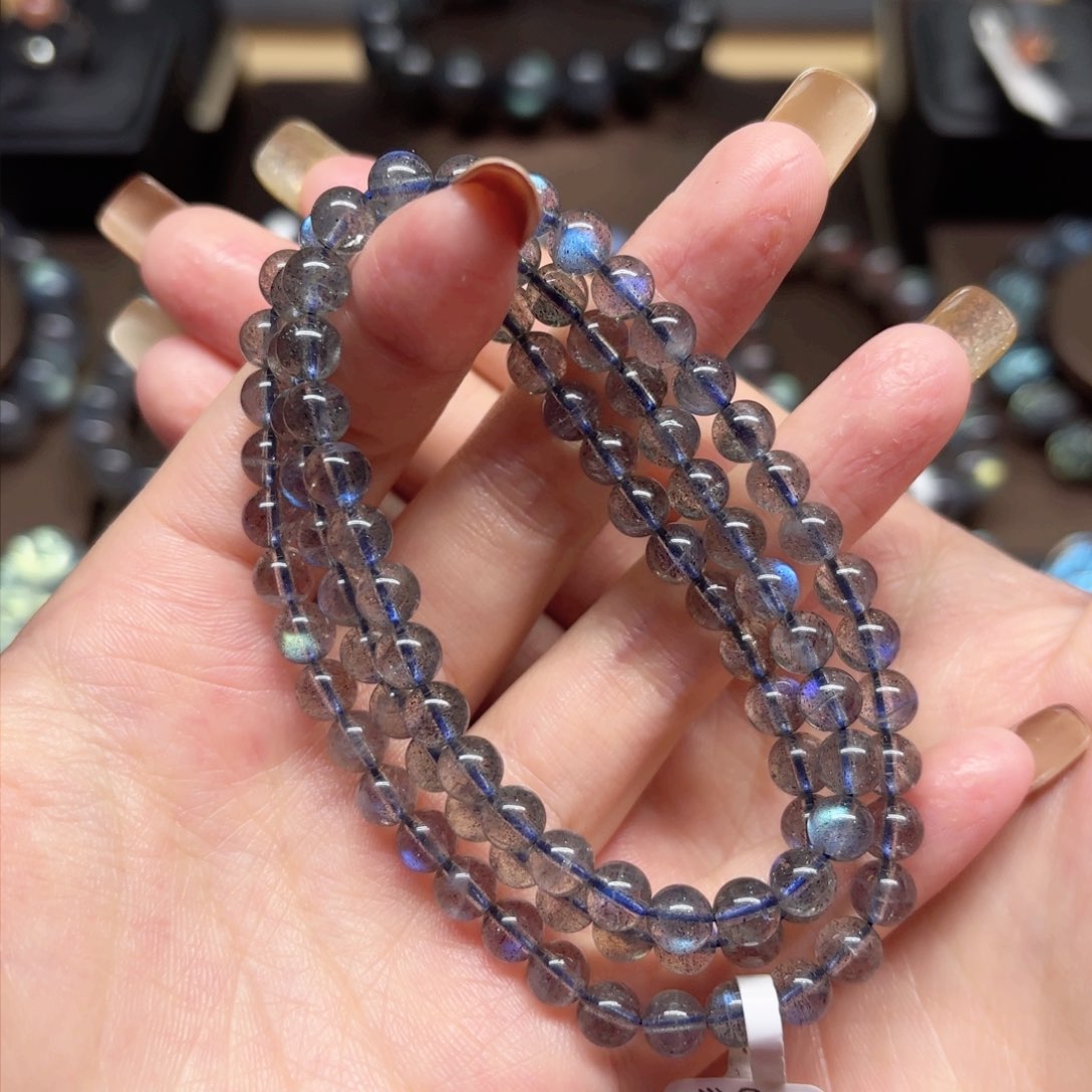 未镶嵌手链长石5.6mm左右