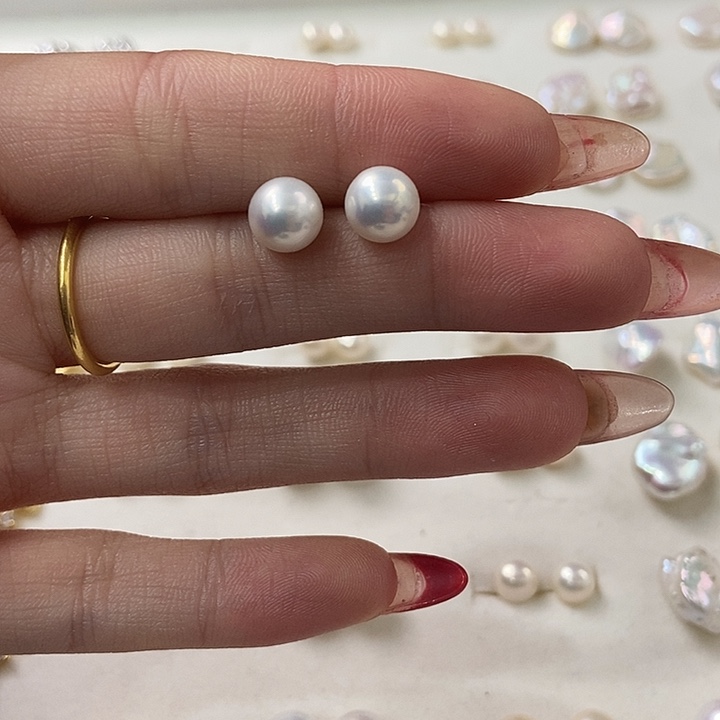 淡水珍珠珍珠耳钉未镶嵌