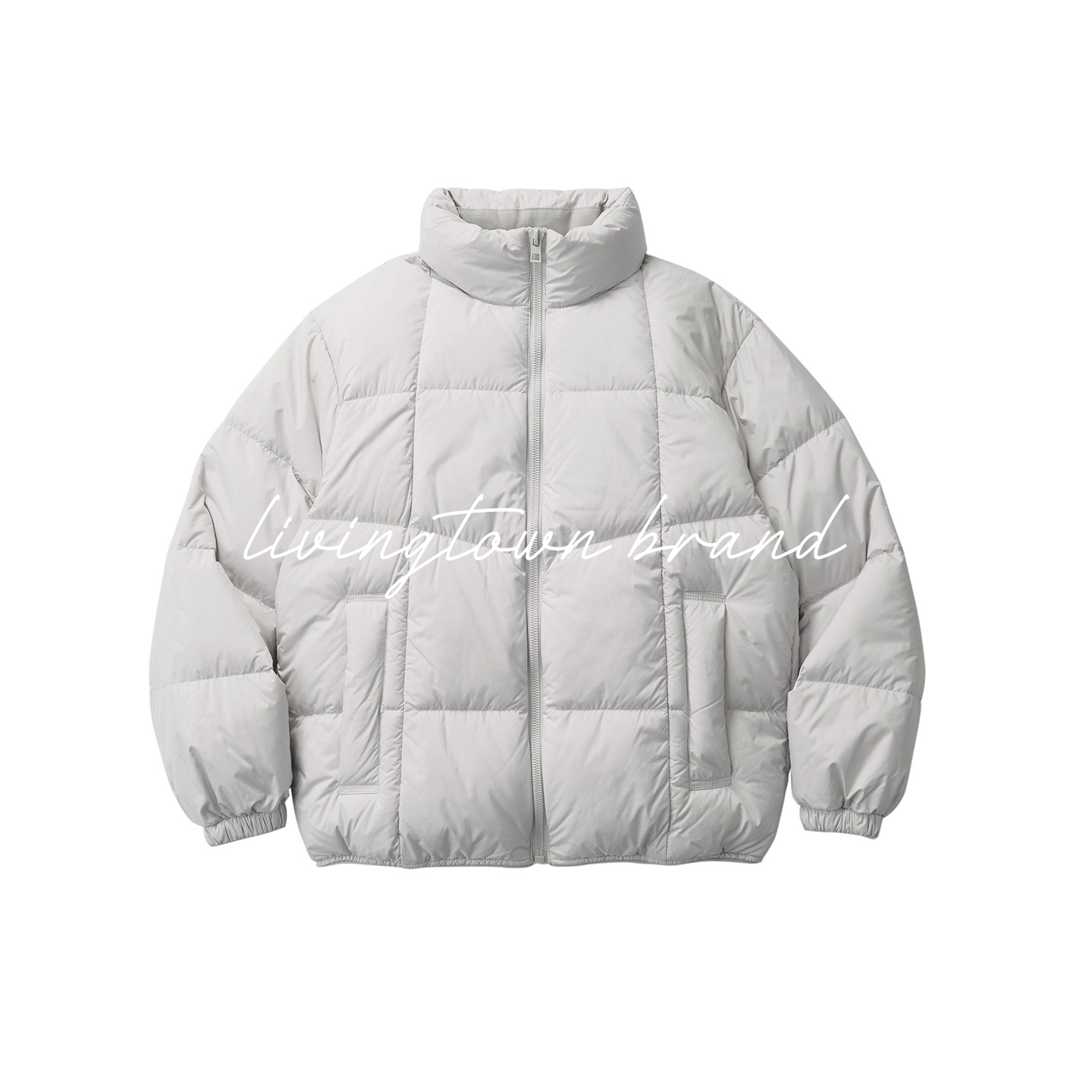 LIVINGTOWN 多色百搭纯色简约90白鸭绒秋冬保暖立领羽绒服外套男