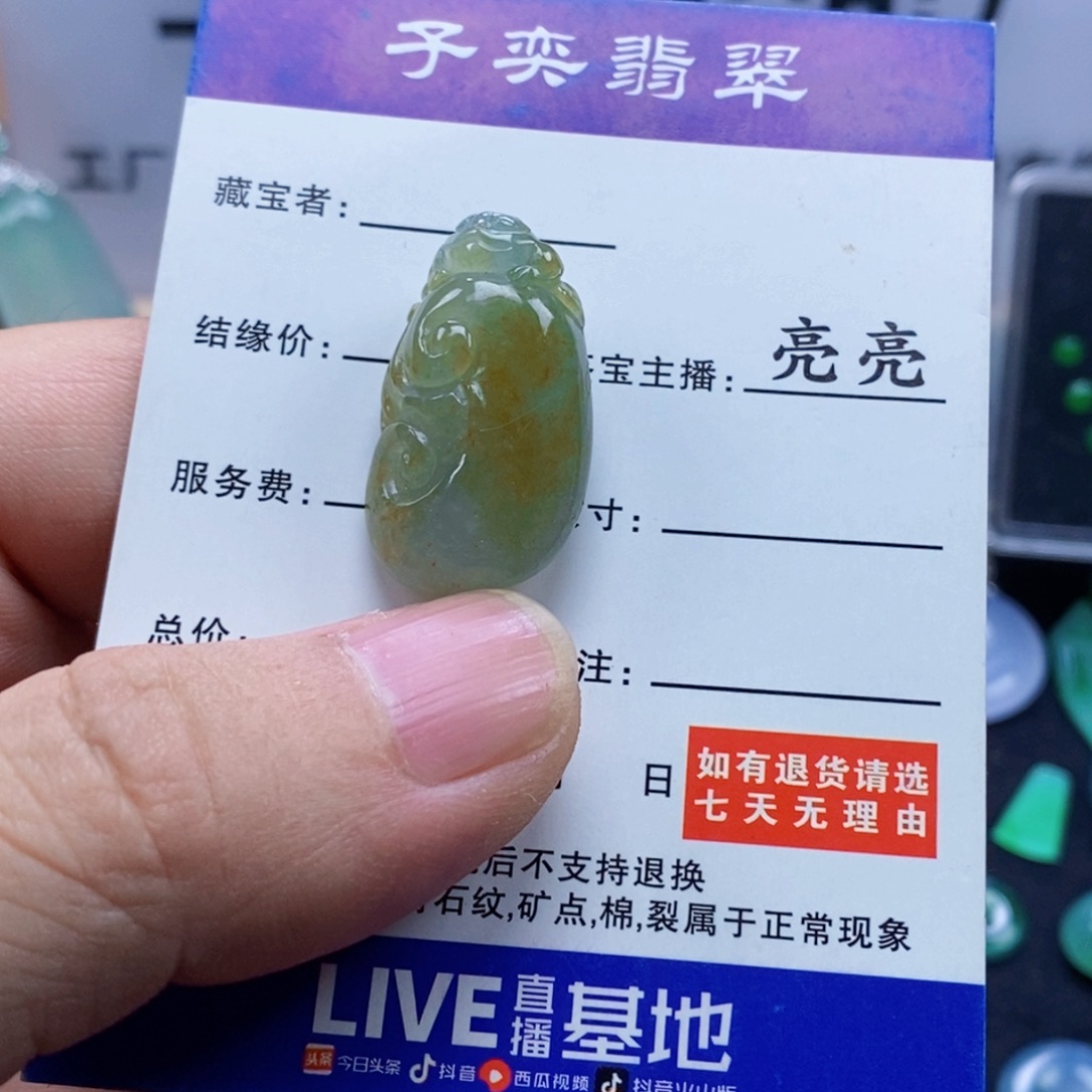 翡翠未镶嵌吊坠(不含链)