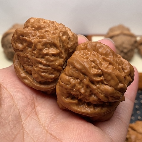 文玩核桃把件王*边38 蛙蛙