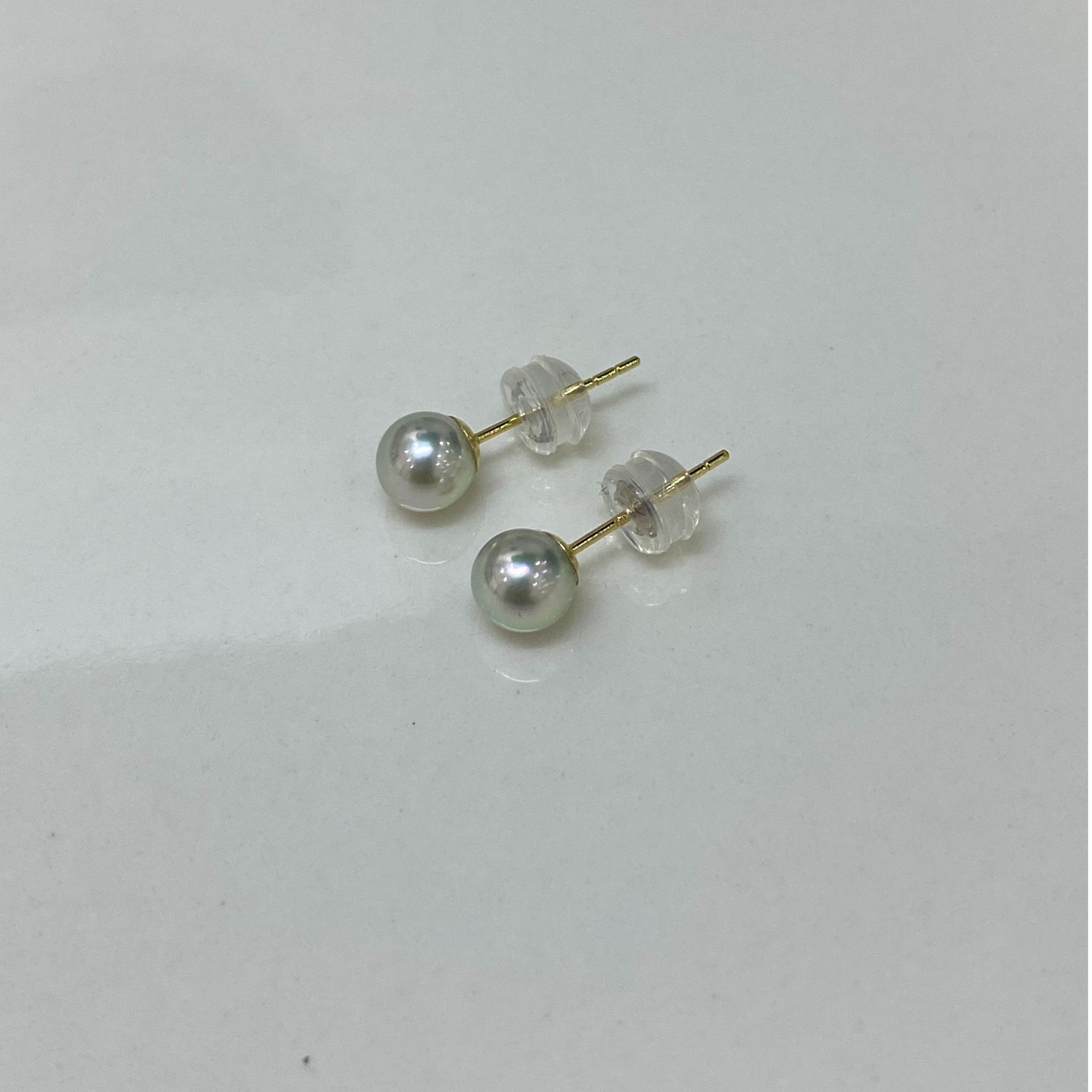 海水akoya珍珠真多麻极强光无调色耳钉简约经典气质时尚精致