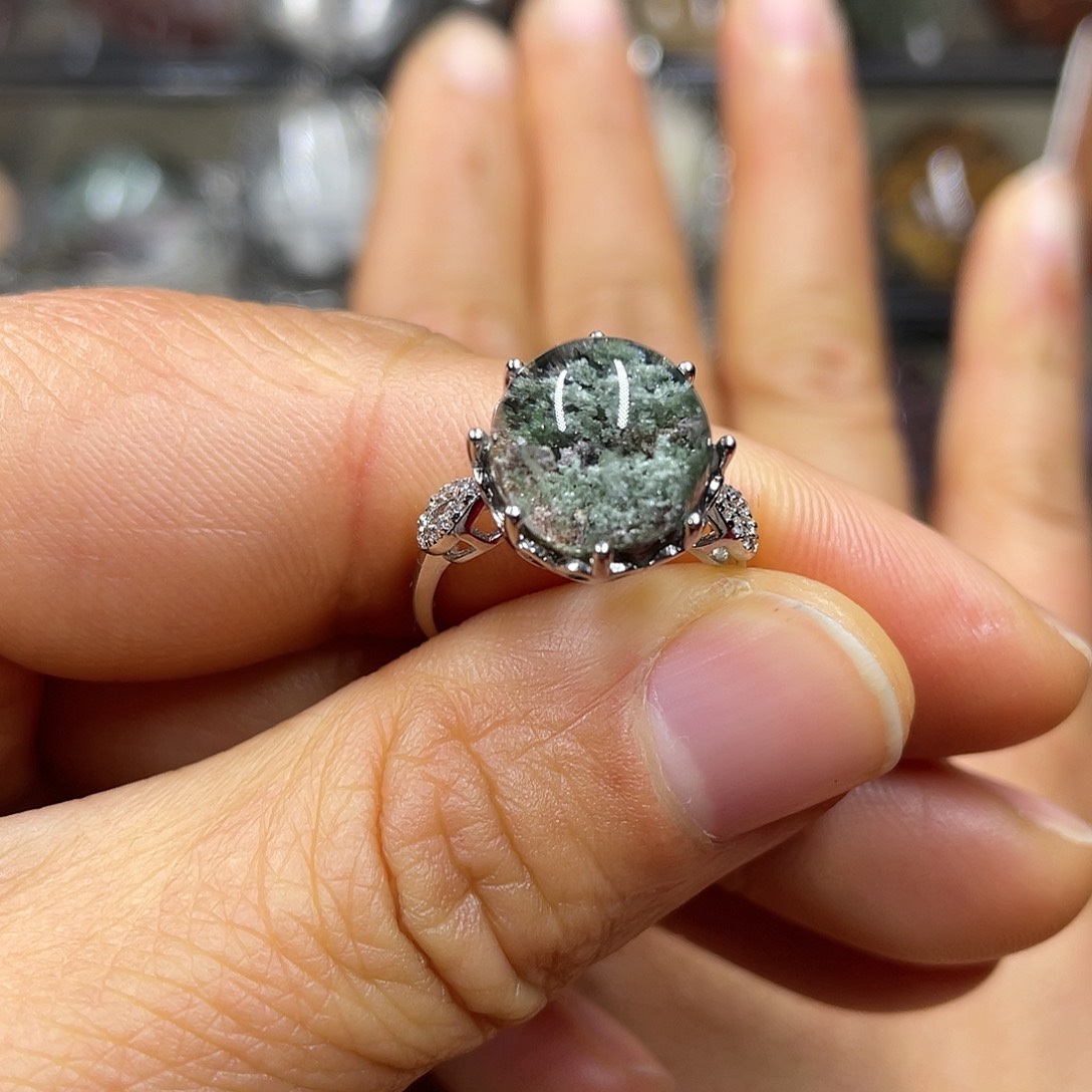 【闪购商品】水晶珠宝半成品银S925镶嵌戒指