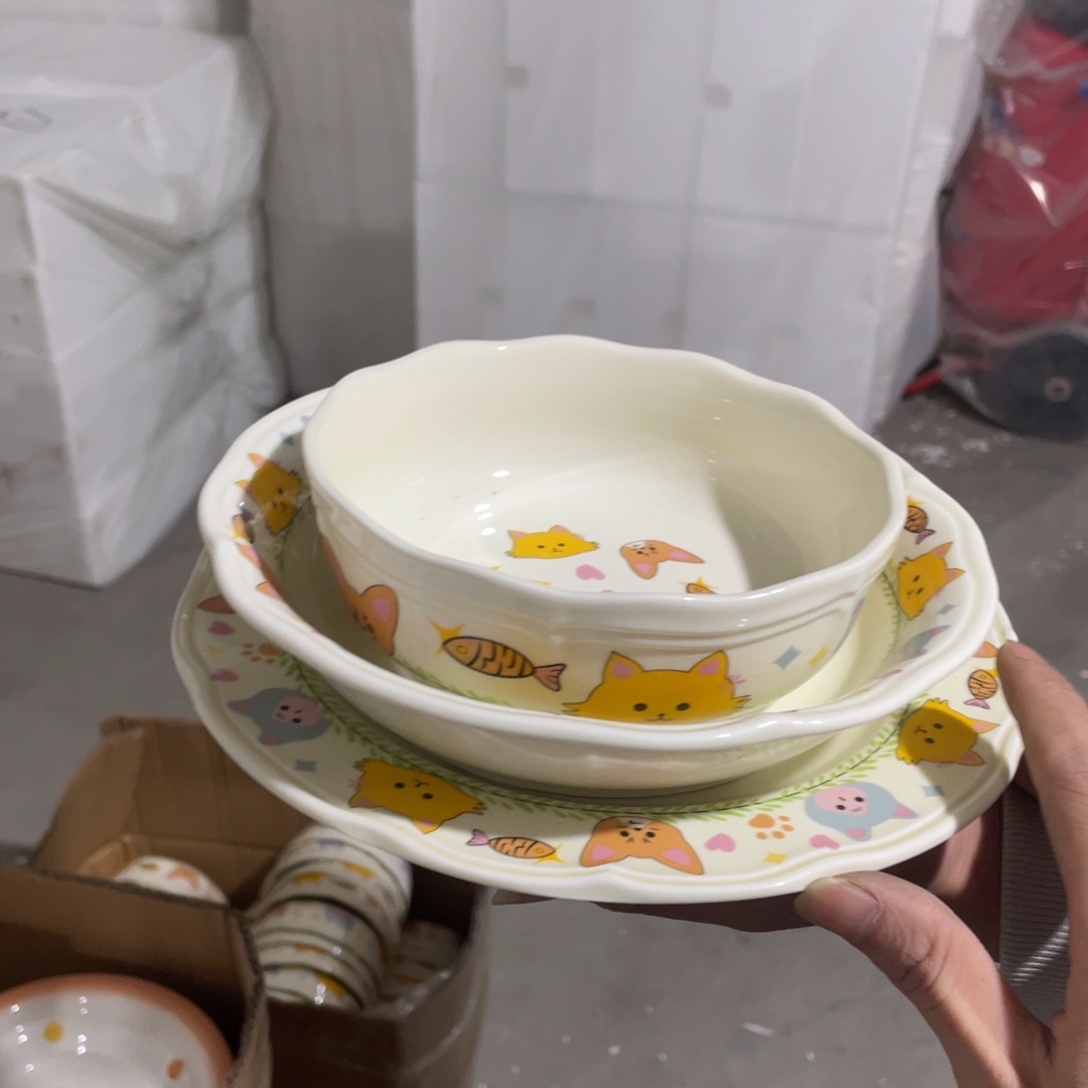 微瑕陶瓷餐具SD60三件套