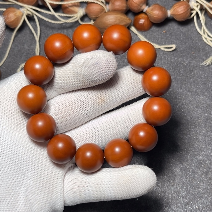 草***蚁橄榄核手串/手链1.75橄榄核正圆光珠手串