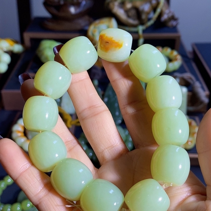 和田玉手链未镶嵌祈****心