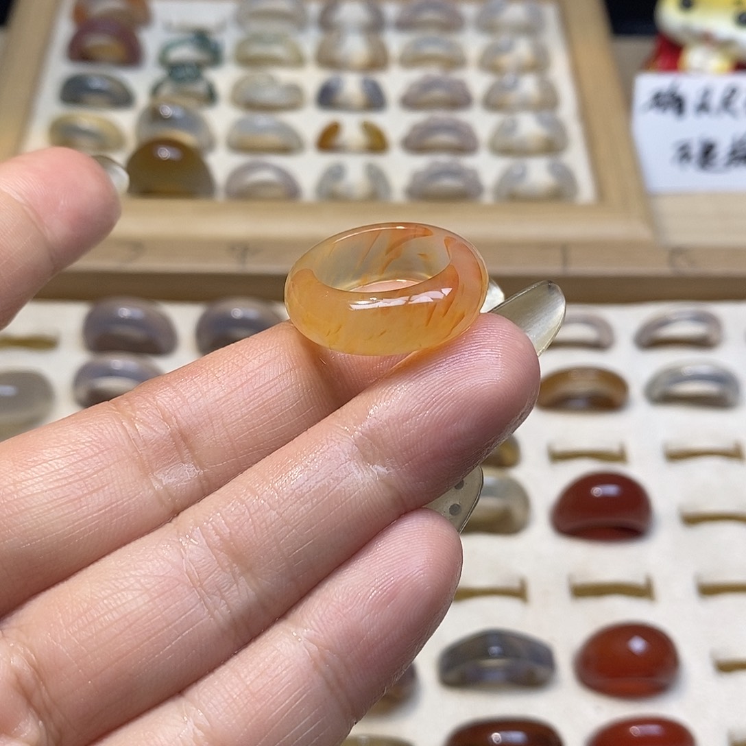 玛瑙/玉髓未镶嵌戒指A13港12不退换