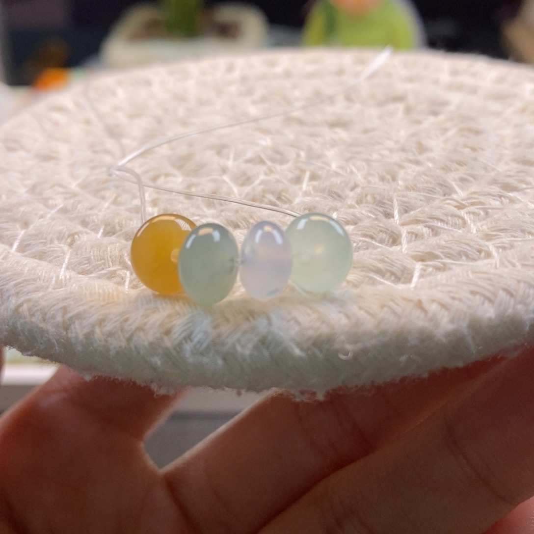 翡翠散珠天然翡翠一串7+