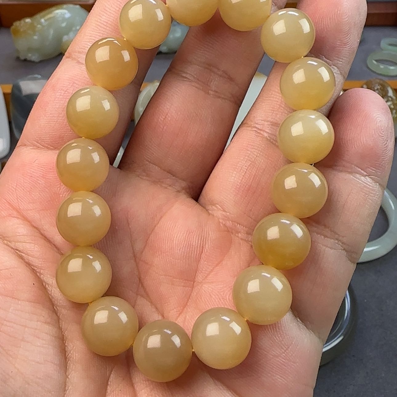 【闪购商品】和田玉（糖玉）手链未镶嵌水**水