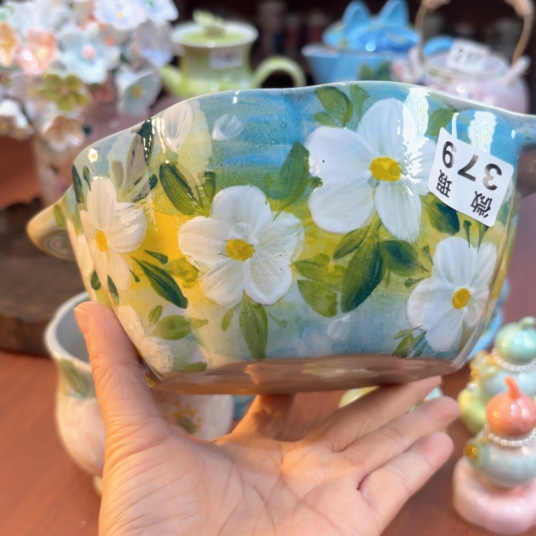 景德镇手绘高温釉下彩陶瓷茶具
