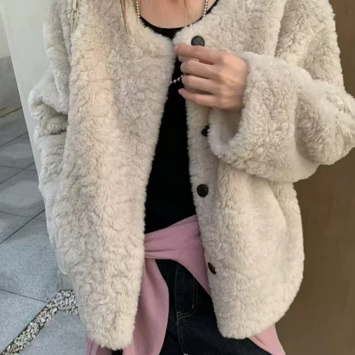 【暖洋洋】氛围感冬季保暖毛毛外套