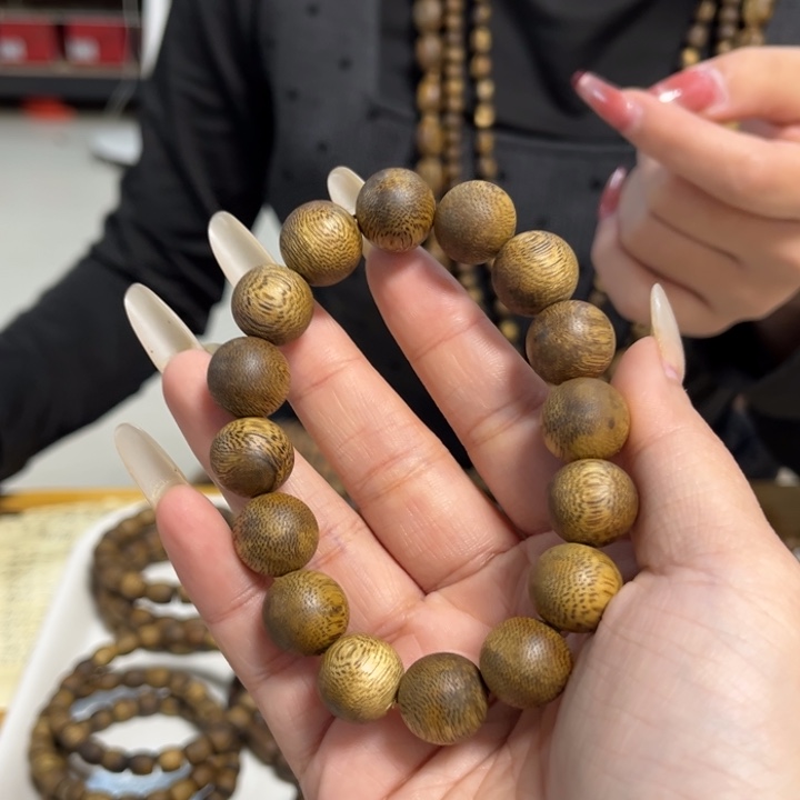 沉香手串1.4圆珠单圈多样性发1
